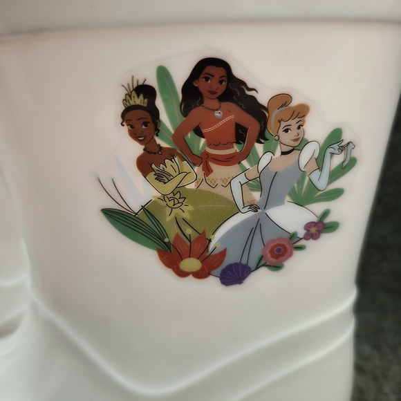 Disney Princess White Kids Rain Boots Size Little Kid 6 - Picture 6 of 8